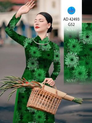 Vải Áo Dài Hoa In 3D AD 42493 27